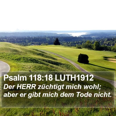 Psalm 118:18 LUTH1912 Bible Verse Image