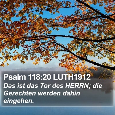 Psalm 118:20 LUTH1912 Bible Verse Image