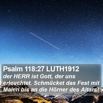 Psalm 118:27 LUTH1912 Bible Verse Image
