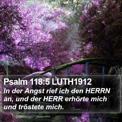 Psalm 118:5 LUTH1912 Bible Verse Image