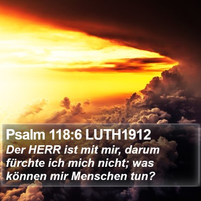 Psalm 118:6 LUTH1912 Bible Verse Image