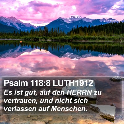 Psalm 118:8 LUTH1912 Bible Verse Image