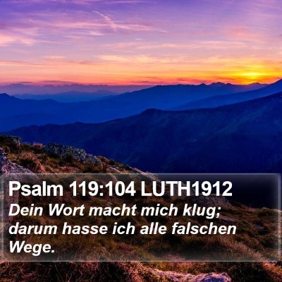 Psalm 119:104 LUTH1912 Bible Verse Image