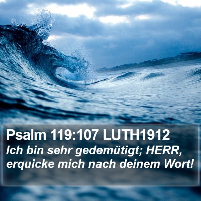 Psalm 119:107 LUTH1912 Bible Verse Image