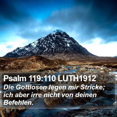 Psalm 119:110 LUTH1912 Bible Verse Image