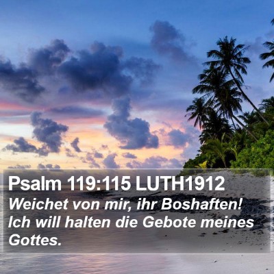 Psalm 119:115 LUTH1912 Bible Verse Image