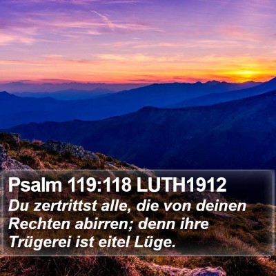 Psalm 119:118 LUTH1912 Bible Verse Image