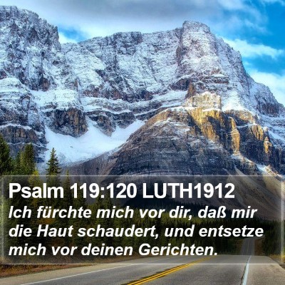 Psalm 119:120 LUTH1912 Bible Verse Image