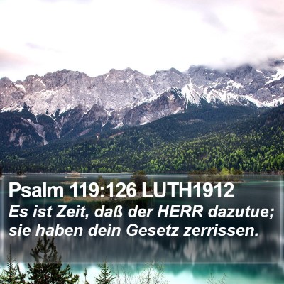 Psalm 119:126 LUTH1912 Bible Verse Image