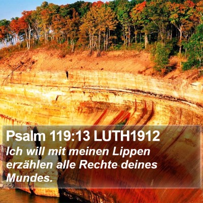 Psalm 119:13 LUTH1912 Bible Verse Image