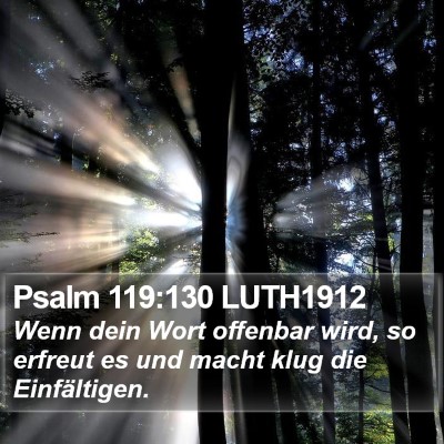 Psalm 119:130 LUTH1912 Bible Verse Image