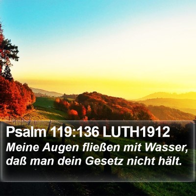 Psalm 119:136 LUTH1912 Bible Verse Image