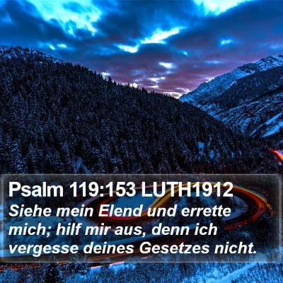 Psalm 119:153 LUTH1912 Bible Verse Image