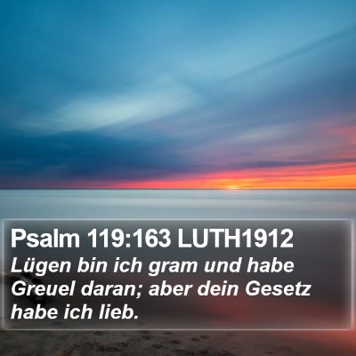 Psalm 119:163 LUTH1912 Bible Verse Image