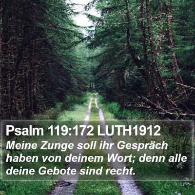 Psalm 119:172 LUTH1912 Bible Verse Image