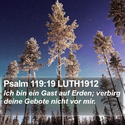 Psalm 119:19 LUTH1912 Bible Verse Image