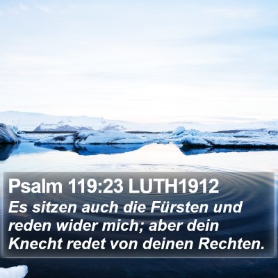 Psalm 119:23 LUTH1912 Bible Verse Image