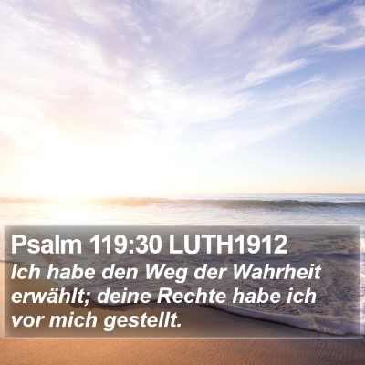 Psalm 119:30 LUTH1912 Bible Verse Image