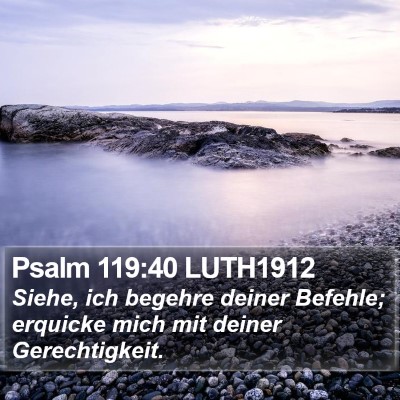 Psalm 119:40 LUTH1912 Bible Verse Image
