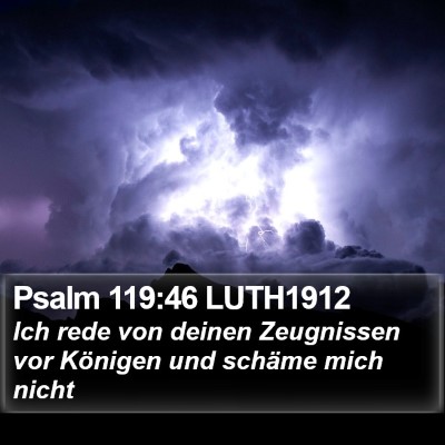 Psalm 119:46 LUTH1912 Bible Verse Image