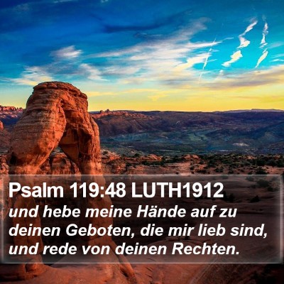 Psalm 119:48 LUTH1912 Bible Verse Image