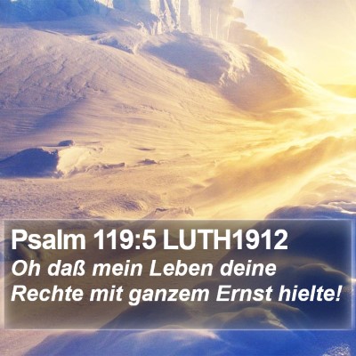 Psalm 119:5 LUTH1912 Bible Verse Image