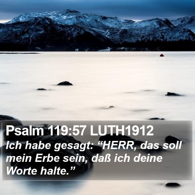 Psalm 119:57 LUTH1912 Bible Verse Image