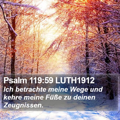 Psalm 119:59 LUTH1912 Bible Verse Image