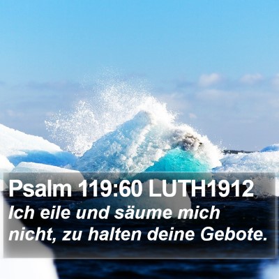 Psalm 119:60 LUTH1912 Bible Verse Image