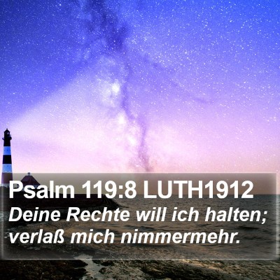 Psalm 119:8 LUTH1912 Bible Verse Image