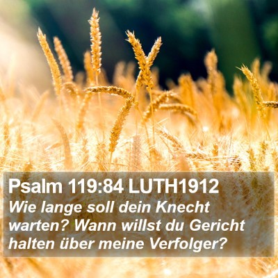 Psalm 119:84 LUTH1912 Bible Verse Image