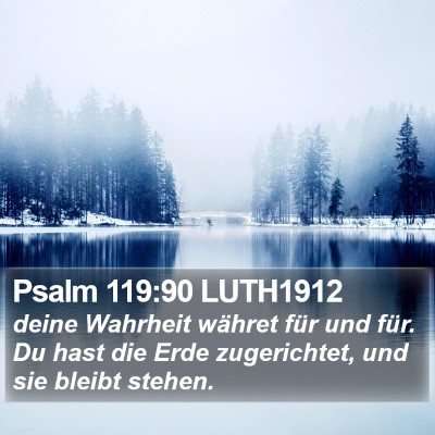 Psalm 119:90 LUTH1912 Bible Verse Image