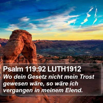 Psalm 119:92 LUTH1912 Bible Verse Image