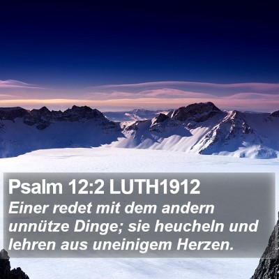 Psalm 12:2 LUTH1912 Bible Verse Image