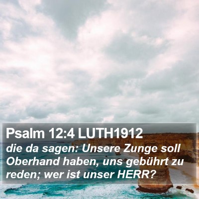 Psalm 12:4 LUTH1912 Bible Verse Image