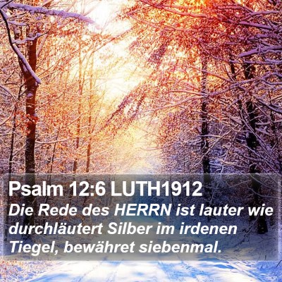 Psalm 12:6 LUTH1912 Bible Verse Image