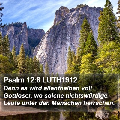 Psalm 12:8 LUTH1912 Bible Verse Image