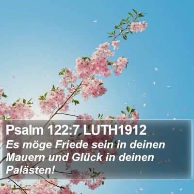 Psalm 122:7 LUTH1912 Bible Verse Image