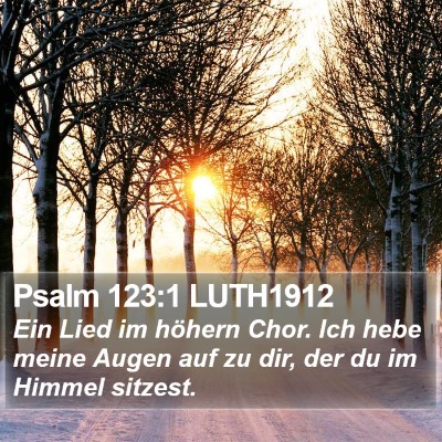Psalm 123:1 LUTH1912 Bible Verse Image