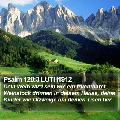 Psalm 128:3 LUTH1912 Bible Verse Image