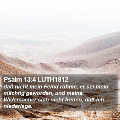 Psalm 13:4 LUTH1912 Bible Verse Image