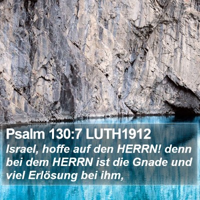 Psalm 130:7 LUTH1912 Bible Verse Image
