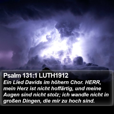 Psalm 131:1 LUTH1912 Bible Verse Image