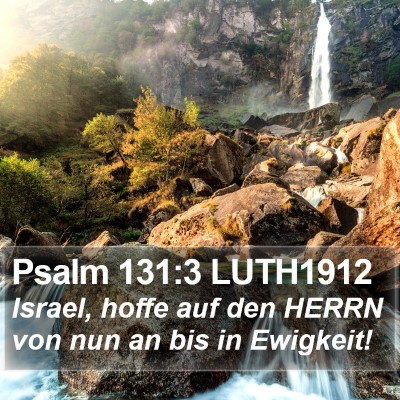 Psalm 131:3 LUTH1912 Bible Verse Image
