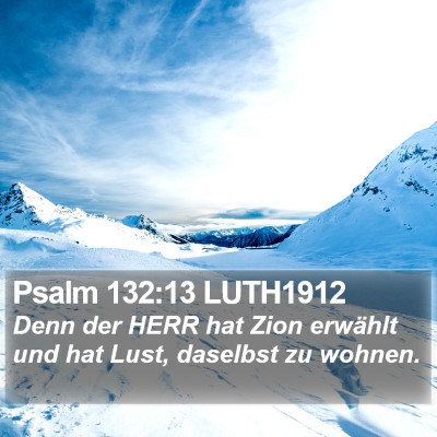 Psalm 132:13 LUTH1912 Bible Verse Image