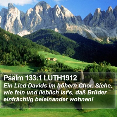 Psalm 133:1 LUTH1912 Bible Verse Image