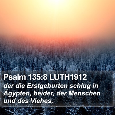 Psalm 135:8 LUTH1912 Bible Verse Image