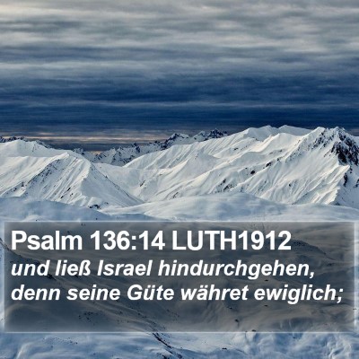 Psalm 136:14 LUTH1912 Bible Verse Image
