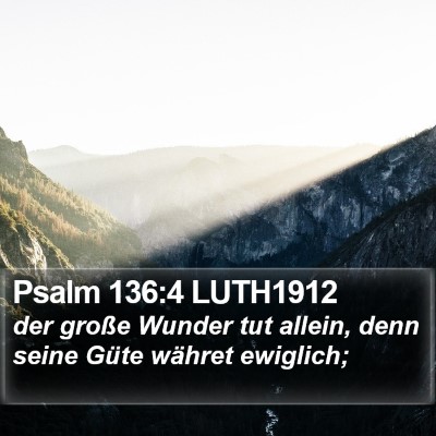 Psalm 136:4 LUTH1912 Bible Verse Image