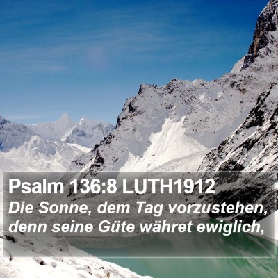 Psalm 136:8 LUTH1912 Bible Verse Image
